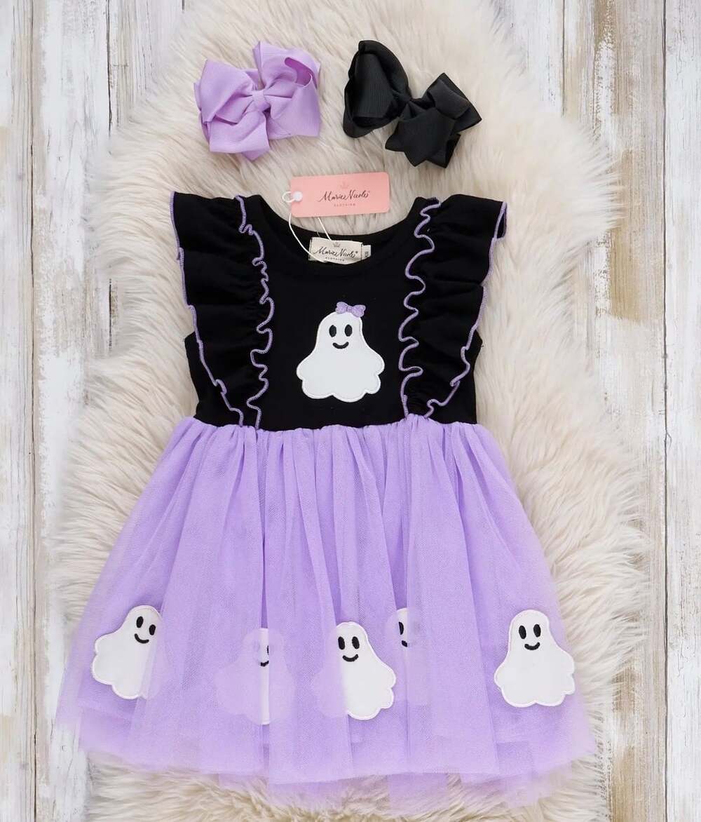 Marie Nicole Clothing Ghost Tutu Dress Purple Black